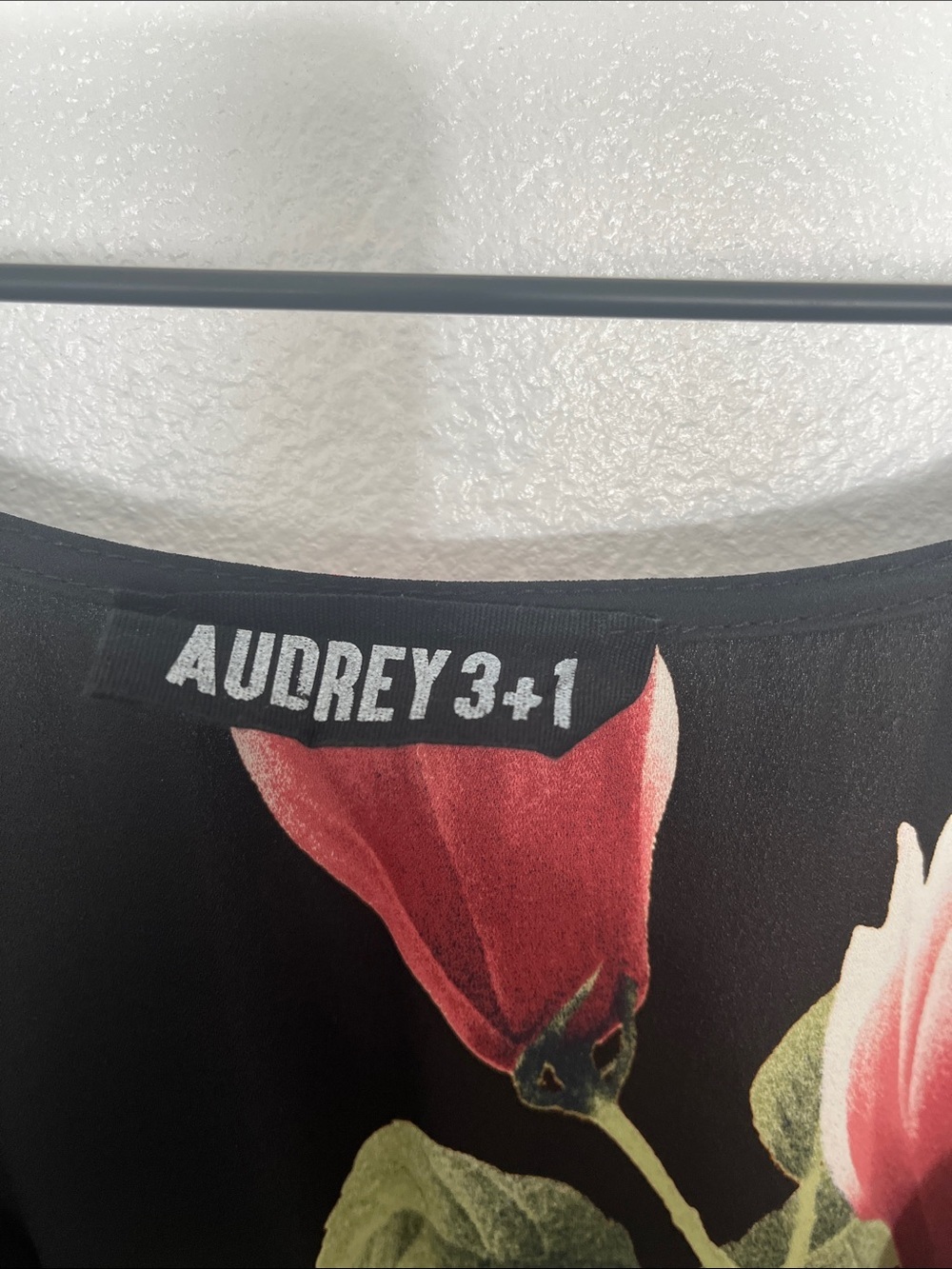 Audrey 3+1 Black Floral Cold-Shoulder Romper - Picture 3 of 6
